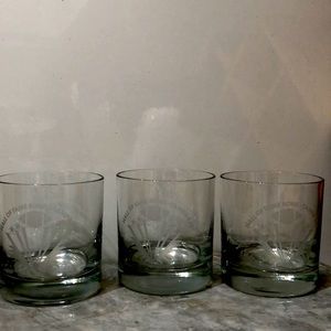 3 Hall of Fame Bowl Tampa Bay whiskey glasses